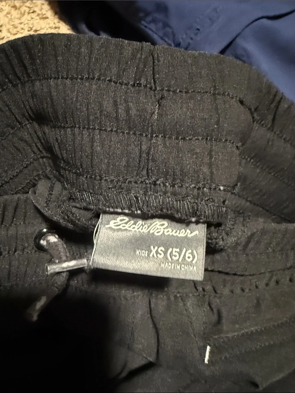 Eddie Bauer Kids zip-off Jogger Pants - Black & Blue